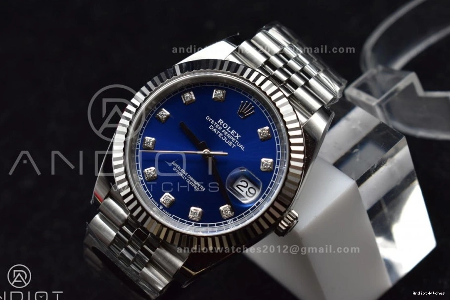 DateJust Edition Jubilee VR SS On 41 Bracelet Dial 904L 126334 Diamonds Clean Steel Best 406 1:1 Neat Blue 0107